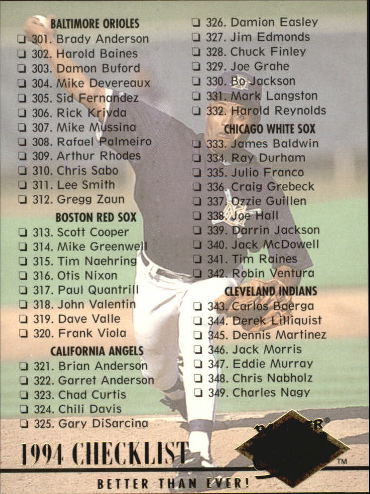 1994 Ultra Baseball Card Pick 502-600