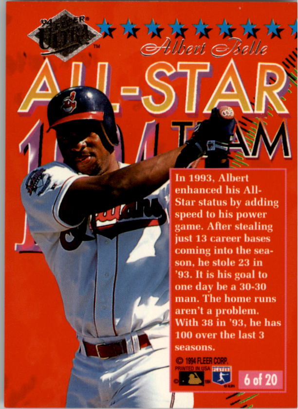 1994 Ultra (Fleer) Baseball "Insert" Cards - Picture 26 of 177
