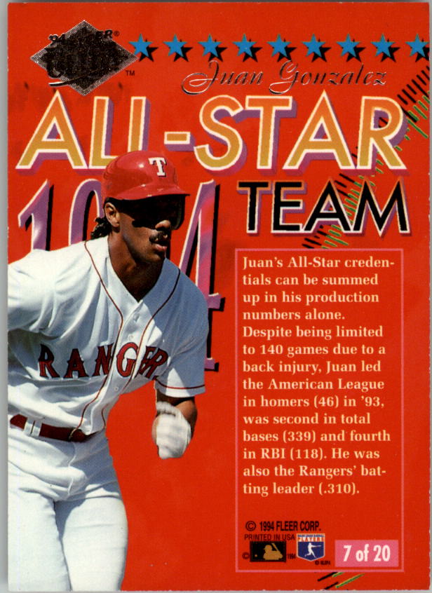 1994 Ultra (Fleer) Baseball "Insert" Cards - Picture 28 of 177