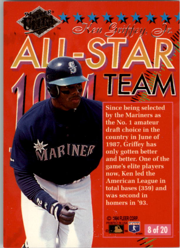 1994 Ultra (Fleer) Baseball "Insert" Cards - Picture 30 of 177