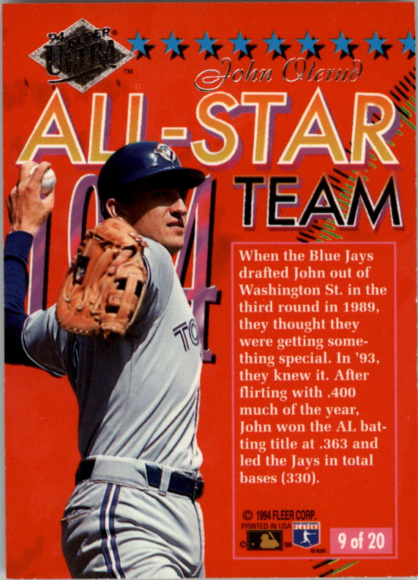 1994 Ultra (Fleer) Baseball "Insert" Cards - Picture 32 of 177