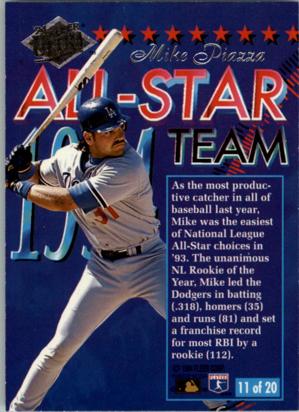 1994 Ultra (Fleer) Baseball "Insert" Cards - Picture 36 of 177