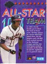 1994 Ultra (Fleer) Baseball "Insert" Cards - Picture 50 of 177