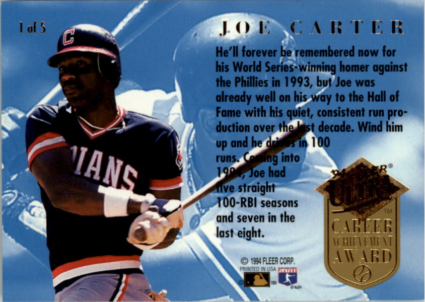 1994 Ultra (Fleer) Baseball "Insert" Cards - Picture 102 of 177