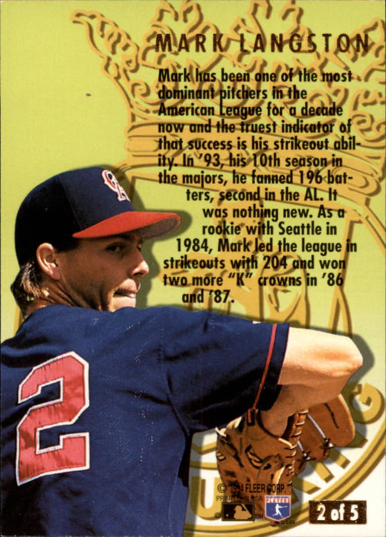 1994 Ultra (Fleer) Baseball "Insert" Cards - Picture 171 of 177