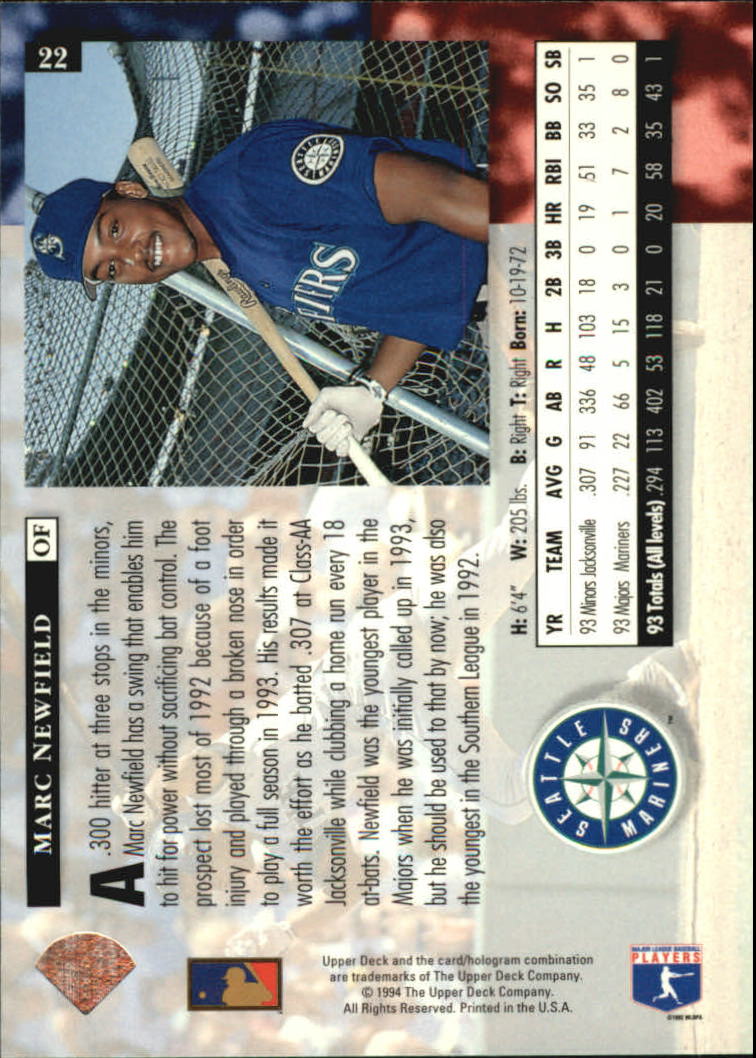 1994 Upper Deck Baseball Card Pick 1-250