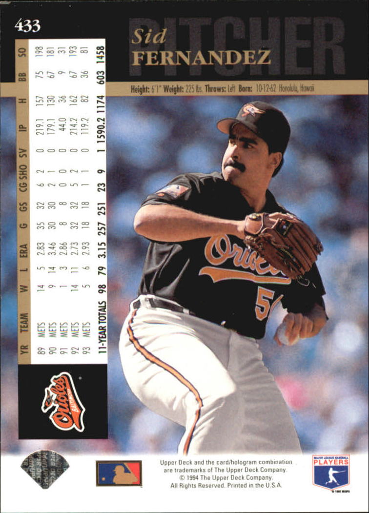 1994 Upper Deck Baseball Card Pick 251-500 - Picture 367 of 499