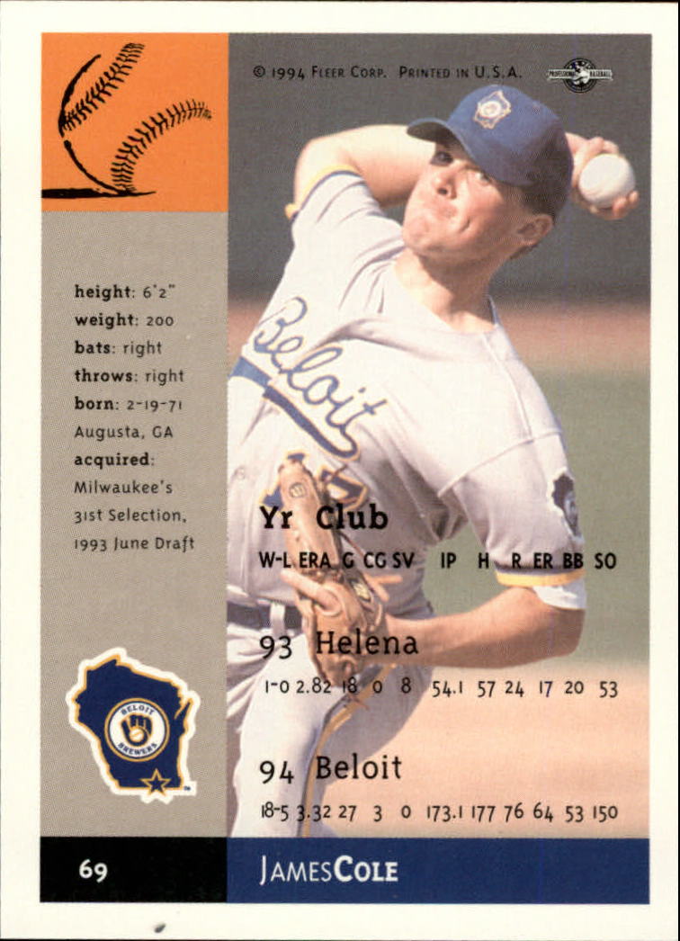 1994-95 Fleer Excel - #182 Jason Robbins (RC)