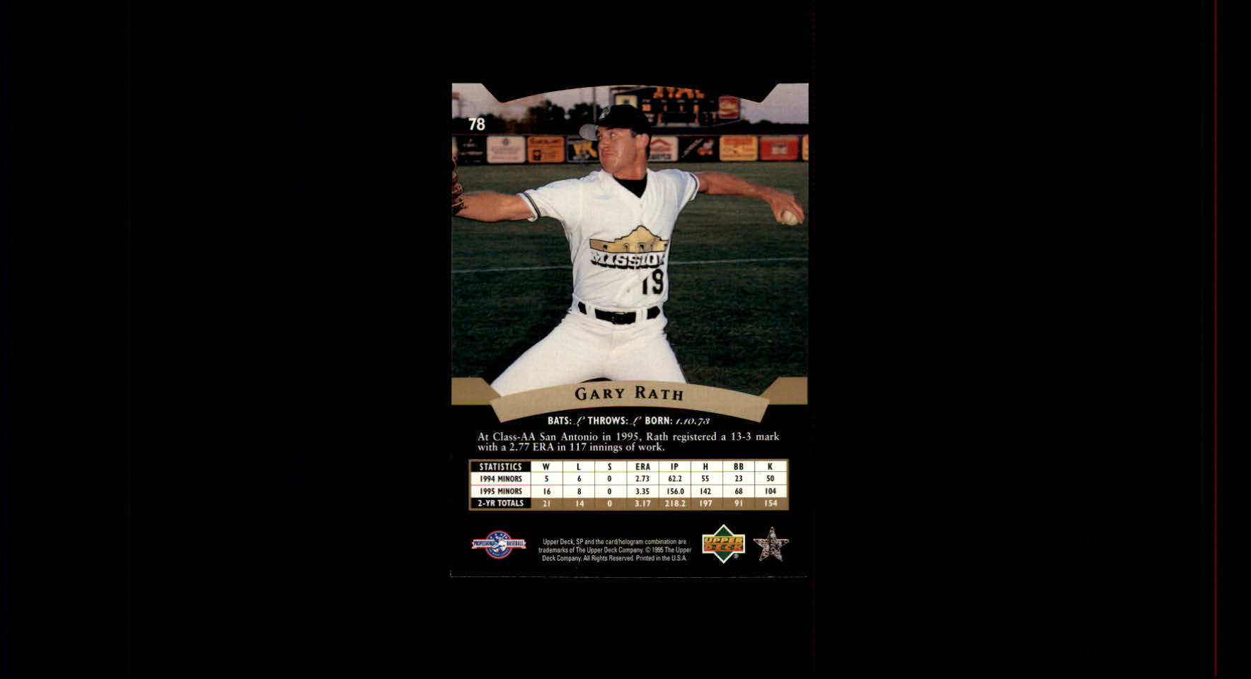 1995 SP Top Prospects - #42 Jason Robbins (RC)