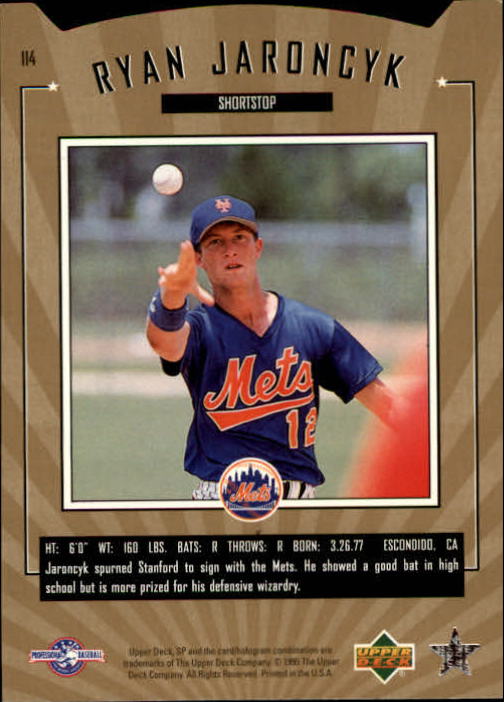 1995 SP Top Prospects - #42 Jason Robbins (RC)