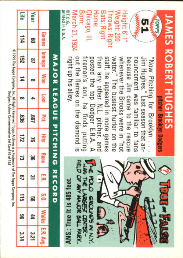 1995 Topps Archives Brooklyn Dodgers Baseball - Picture 122 of 186