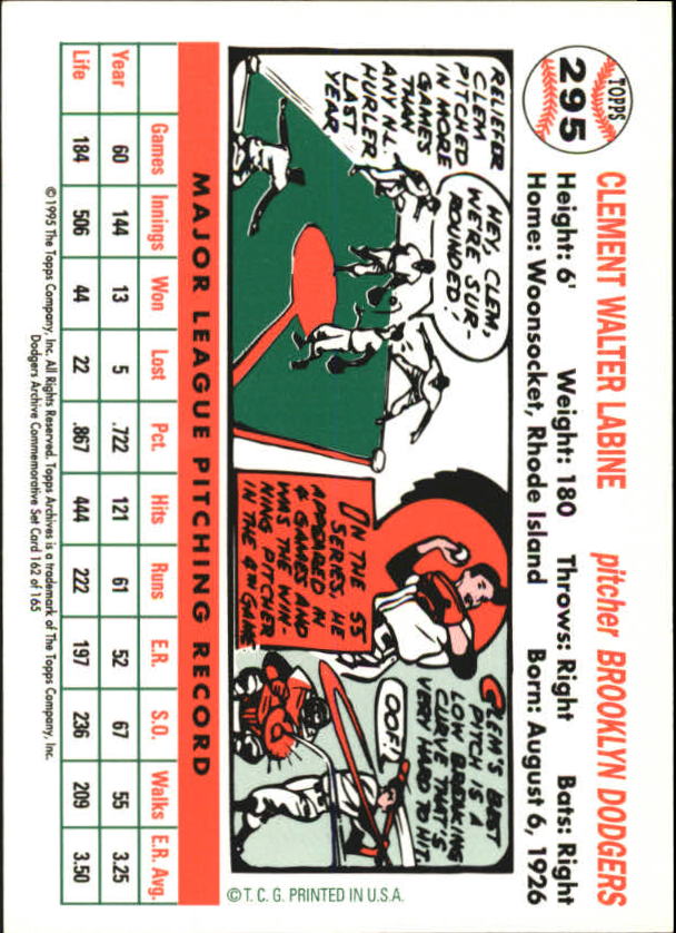1995 Topps Archives Brooklyn Dodgers Baseball - Picture 186 of 186