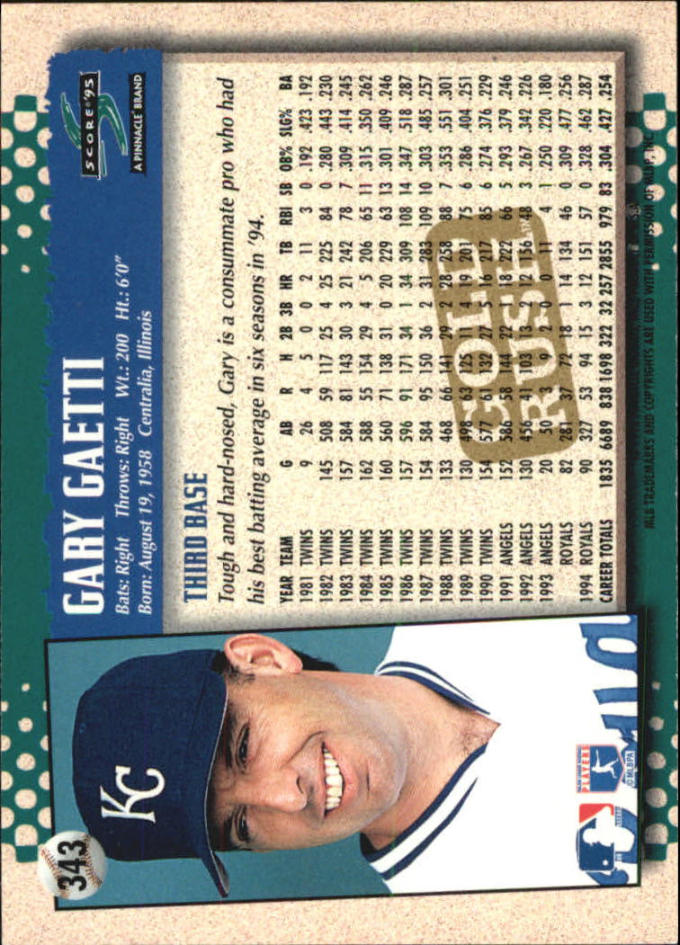 1995 Score Gold Rush Baseball Card Pick 341-604