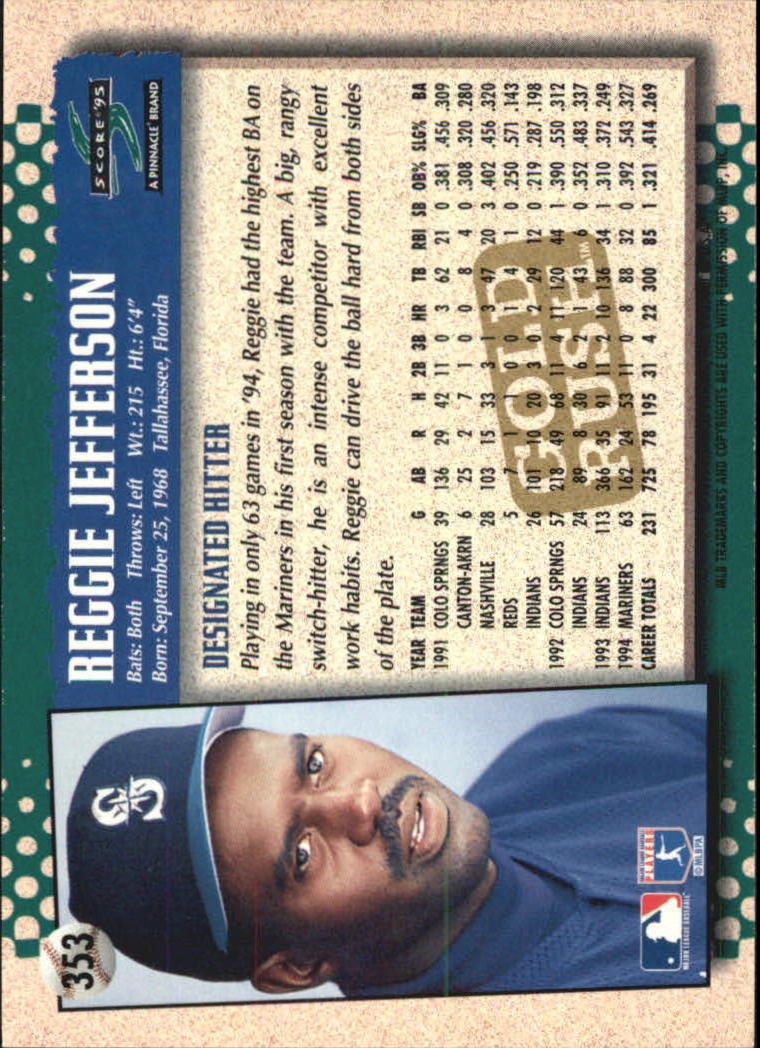 1995 Score Gold Rush Baseball Card Pick 341-604