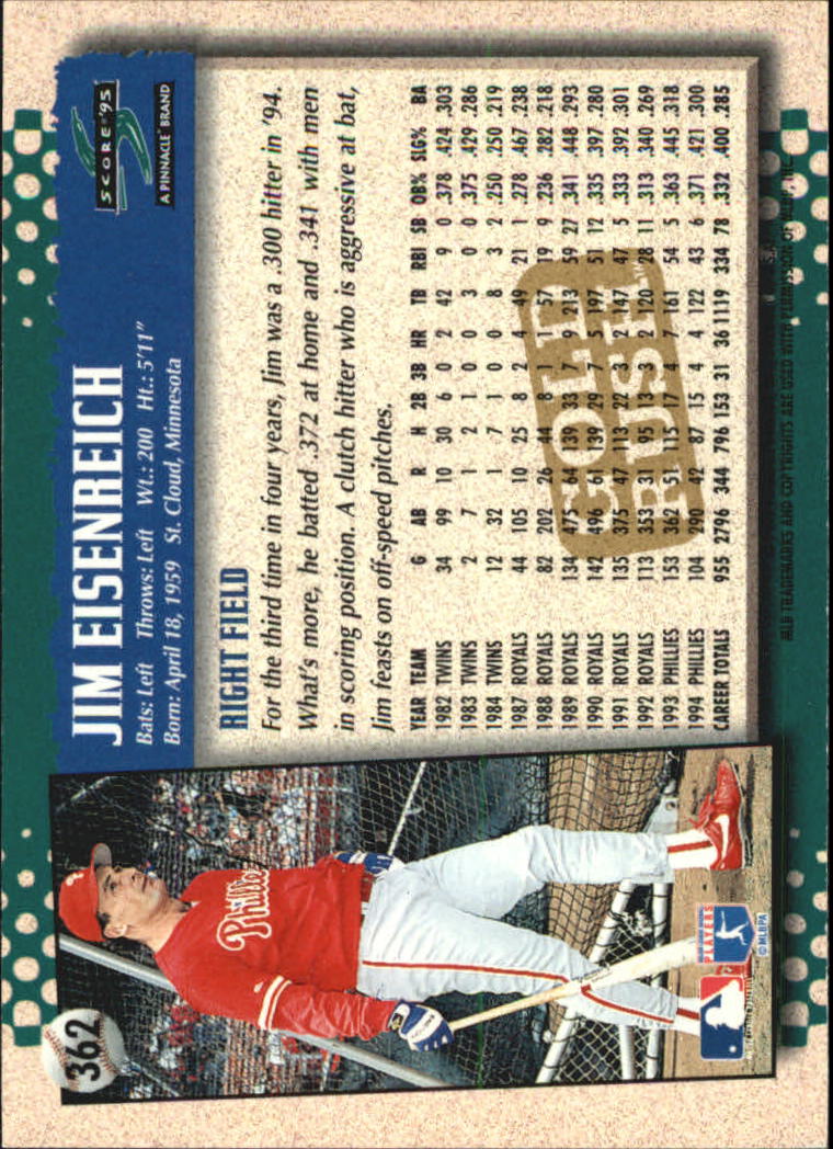 1995 Score Gold Rush Baseball Card Pick 341-604