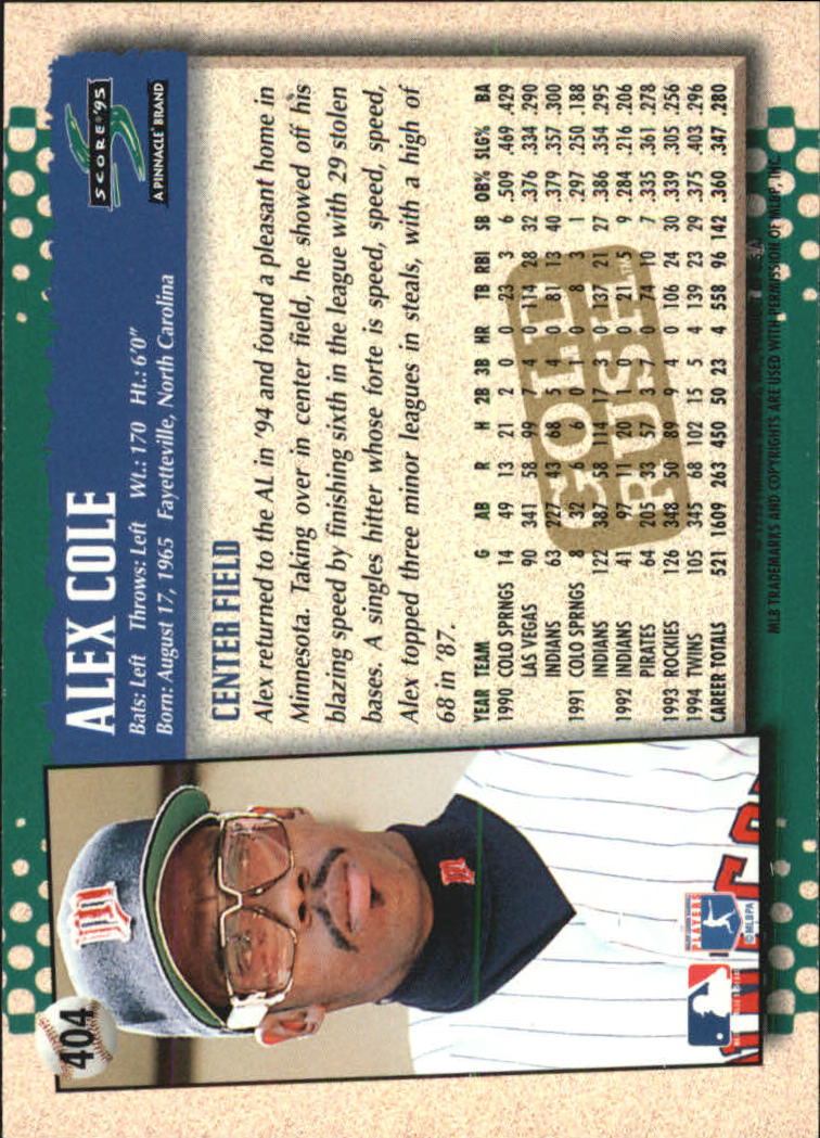 1995 Score Gold Rush Baseball Card Pick 341-604