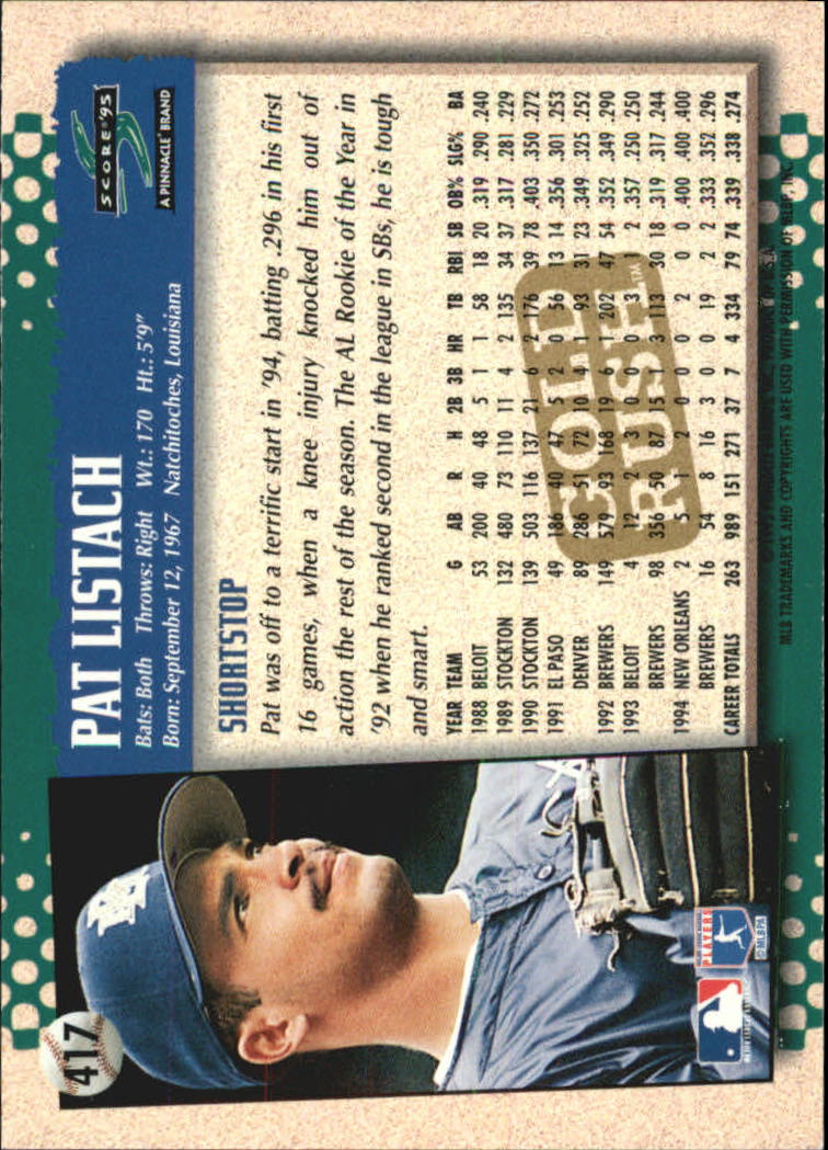 1995 Score Gold Rush Baseball Card Pick 341-604