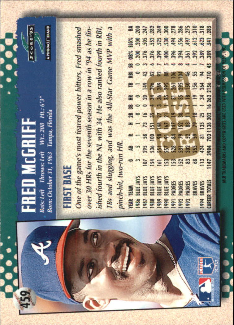 1995 Score Gold Rush Baseball Card Pick 341-604