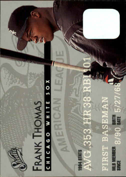 1995 Studio Baseball "Main Set" Cards #1 to #200 - Picture 2 of 397