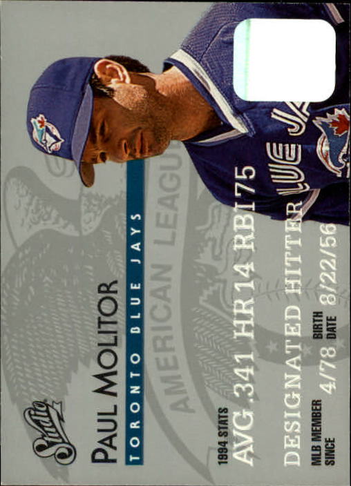 1995 Studio Baseball "Main Set" Cards #1 to #200 - Picture 18 of 397