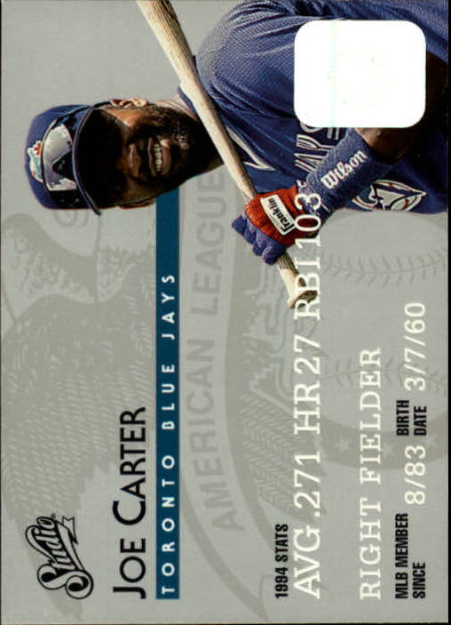 1995 Studio Baseball "Main Set" Cards #1 to #200 - Picture 26 of 397
