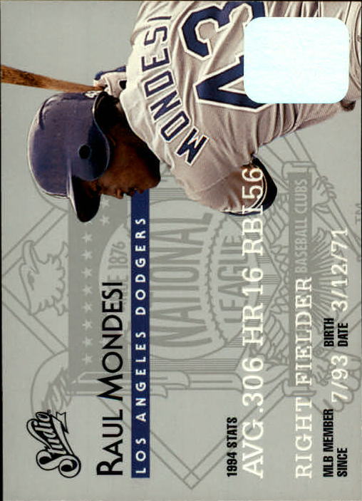 1995 Studio Baseball "Main Set" Cards #1 to #200 - Picture 36 of 397