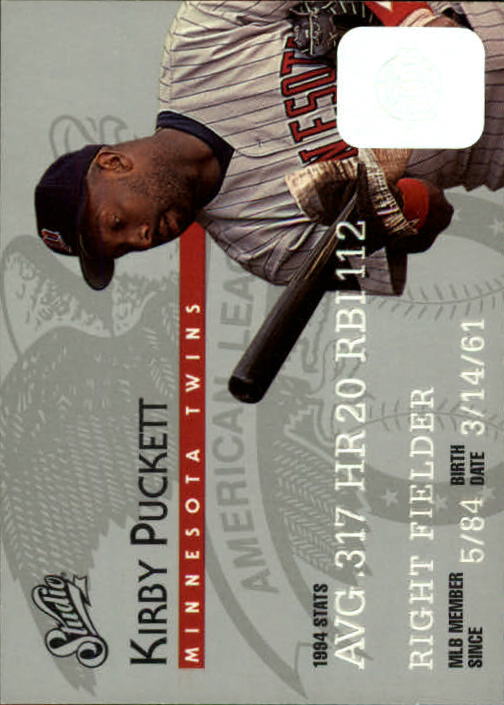1995 Studio Baseball "Main Set" Cards #1 to #200 - Picture 42 of 397