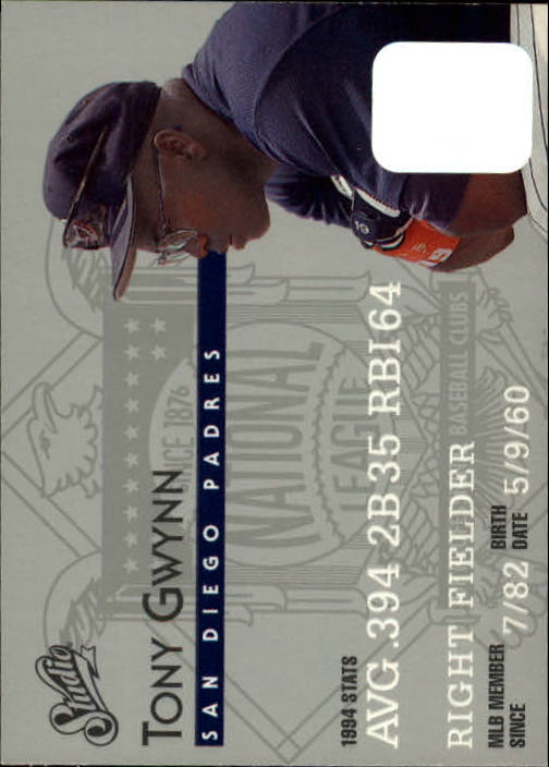 1995 Studio Baseball "Main Set" Cards #1 to #200 - Picture 48 of 397