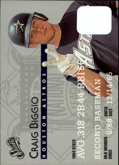 1995 Studio Baseball "Main Set" Cards #1 to #200 - Picture 98 of 397