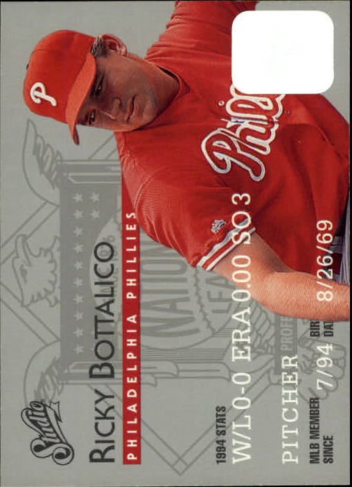 1995 Studio Baseball "Main Set" Cards #1 to #200 - Picture 102 of 397