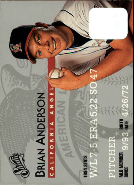 1995 Studio Baseball "Main Set" Cards #1 to #200 - Picture 108 of 397