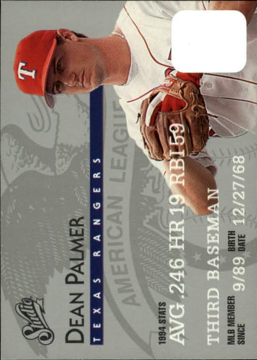 1995 Studio Baseball "Main Set" Cards #1 to #200 - Picture 116 of 397