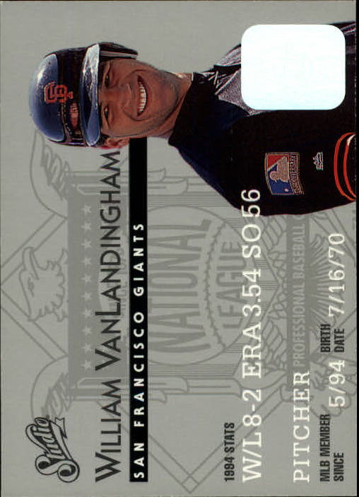 1995 Studio Baseball "Main Set" Cards #1 to #200 - Picture 124 of 397