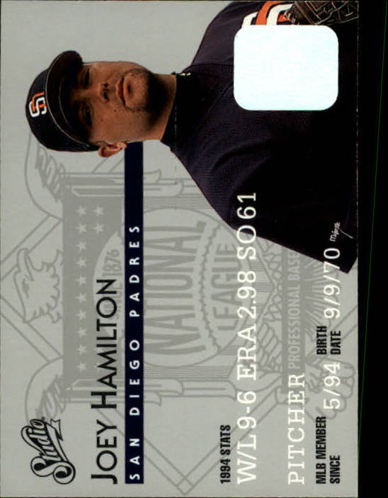 1995 Studio Baseball "Main Set" Cards #1 to #200 - Picture 136 of 397