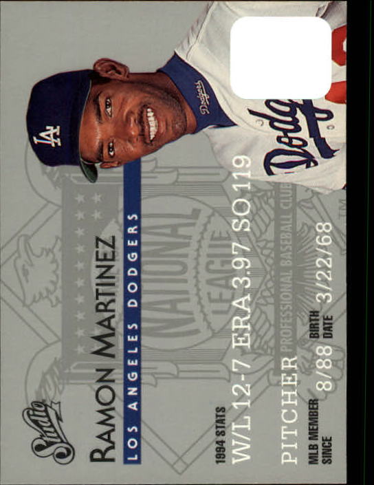 1995 Studio Baseball "Main Set" Cards #1 to #200 - Picture 146 of 397
