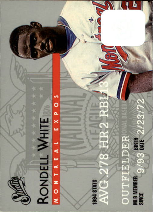 1995 Studio Baseball "Main Set" Cards #1 to #200 - Picture 148 of 397