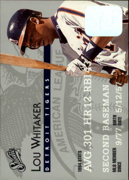 1995 Studio Baseball "Main Set" Cards #1 to #200 - Picture 158 of 397