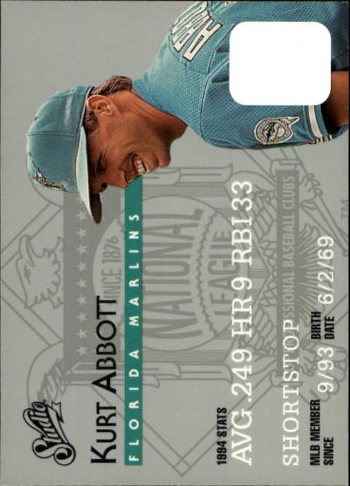 1995 Studio Baseball "Main Set" Cards #1 to #200 - Picture 160 of 397