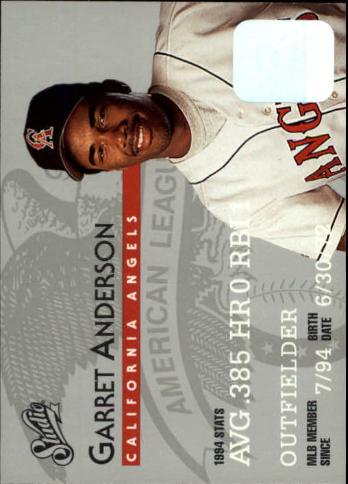 1995 Studio Baseball "Main Set" Cards #1 to #200 - Picture 166 of 397