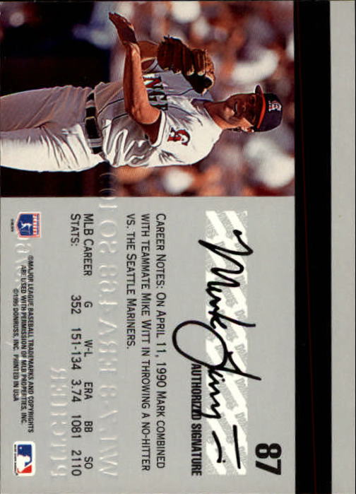 1995 Studio Baseball "Main Set" Cards #1 to #200 - Picture 173 of 397