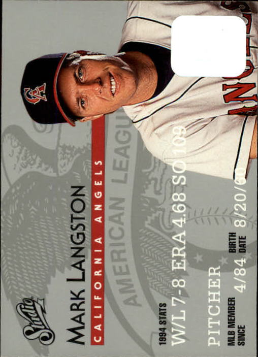 1995 Studio Baseball "Main Set" Cards #1 to #200 - Picture 172 of 397