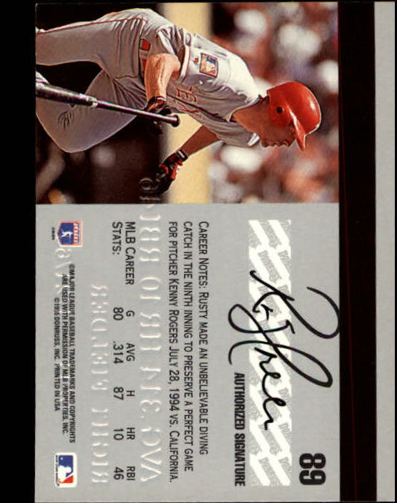 1995 Studio Baseball "Main Set" Cards #1 to #200 - Picture 177 of 397