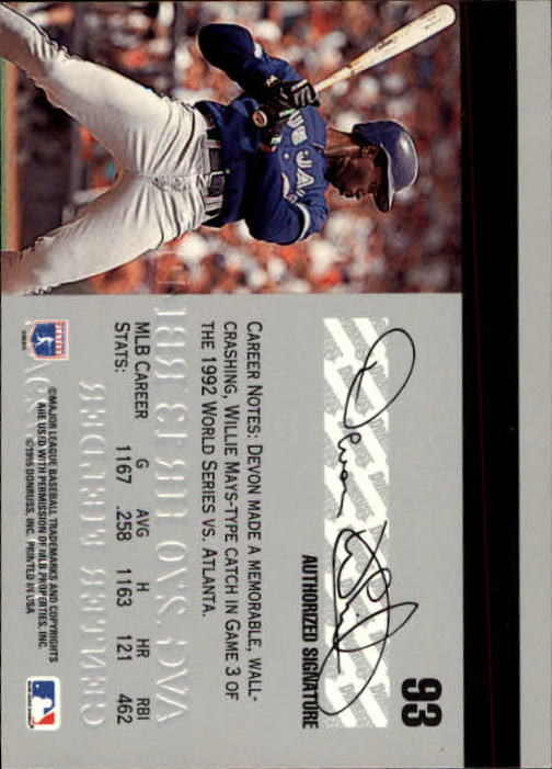 1995 Studio Baseball "Main Set" Cards #1 to #200 - Picture 185 of 397