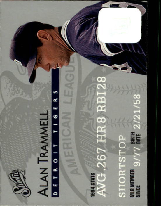 1995 Studio Baseball "Main Set" Cards #1 to #200 - Picture 194 of 397