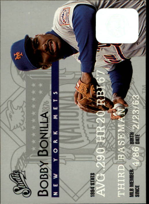 1995 Studio Baseball "Main Set" Cards #1 to #200 - Picture 208 of 397