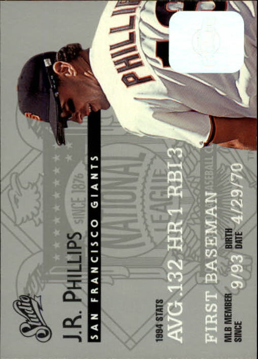 1995 Studio Baseball "Main Set" Cards #1 to #200 - Picture 222 of 397