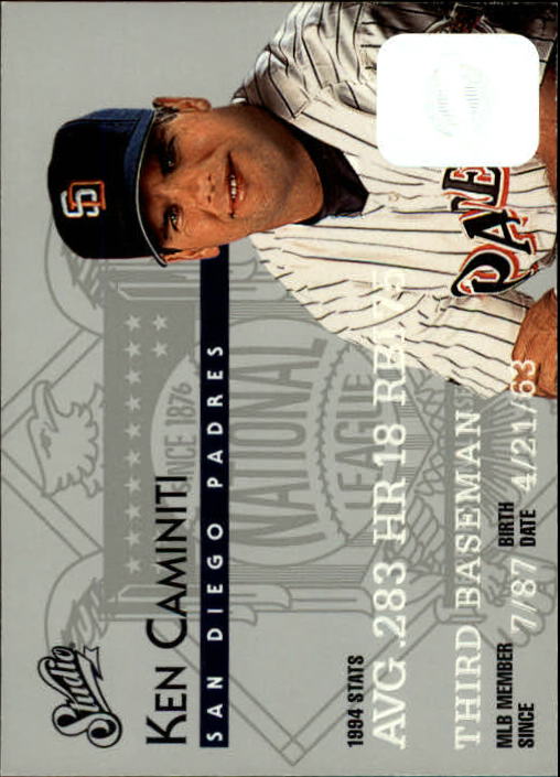 1995 Studio Baseball "Main Set" Cards #1 to #200 - Picture 228 of 397