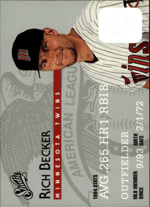 1995 Studio Baseball "Main Set" Cards #1 to #200 - Picture 250 of 397