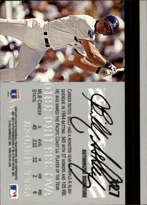 1995 Studio Baseball "Main Set" Cards #1 to #200 - Picture 253 of 397