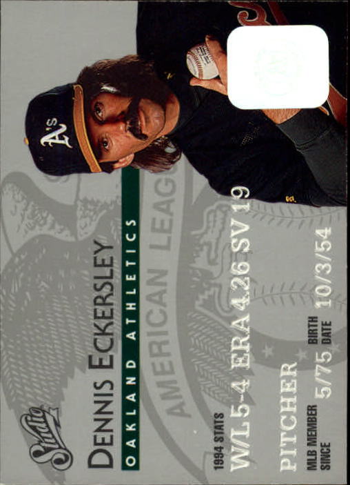 1995 Studio Baseball "Main Set" Cards #1 to #200 - Picture 256 of 397